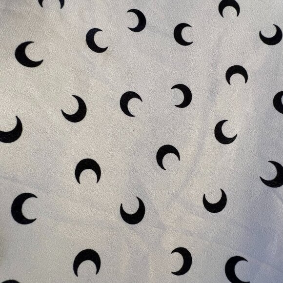 Cresent Moon Crop Top Blouse Long Sleeve Button Up Down by Timing - Small - Picture 10 of 14